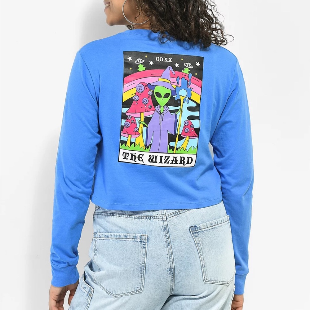 A-LAB dita the wizard Cropped long sleeve blue size M